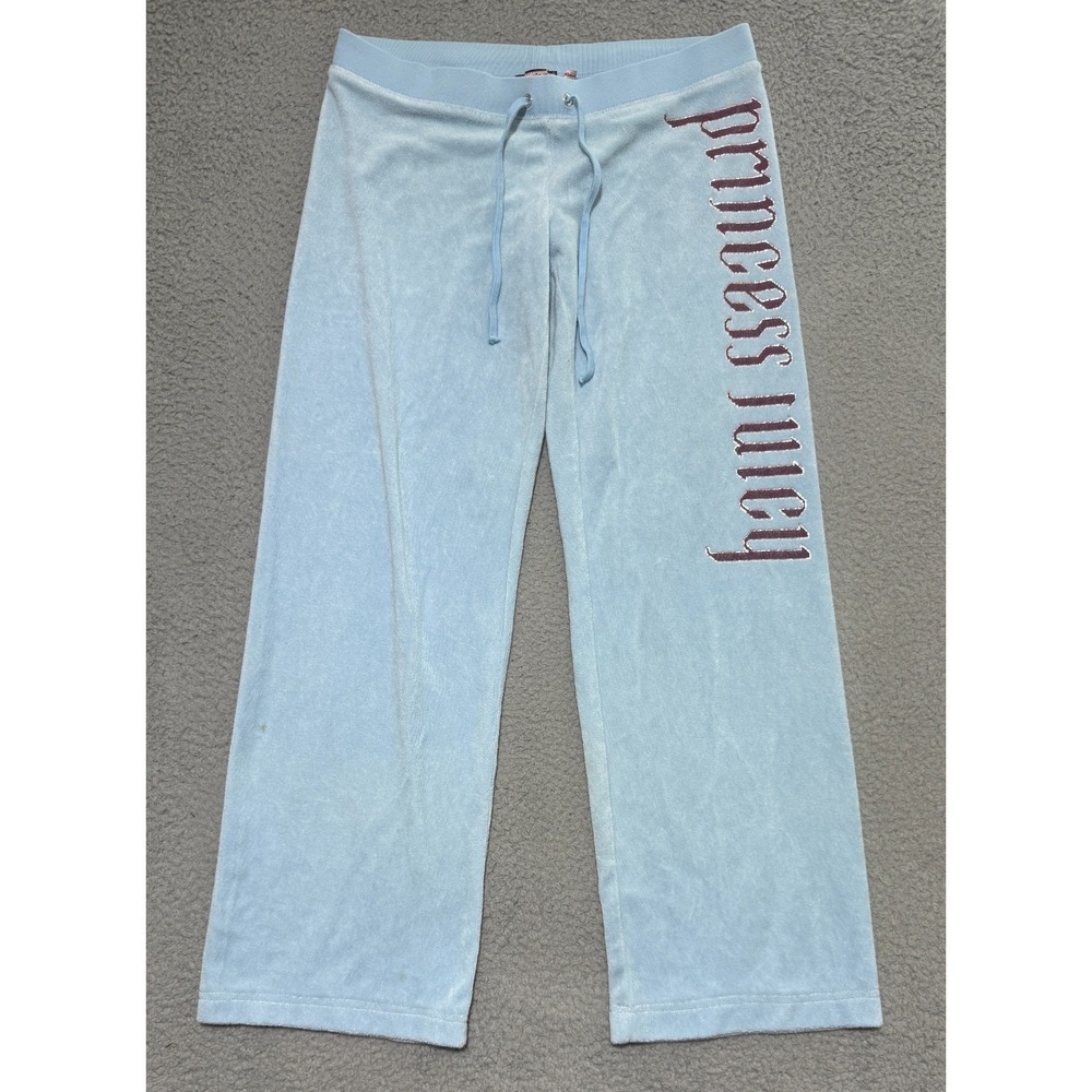 Vintage Juicy Couture Princess Juicy Terry Cloth Pants Sweatpants Size M Read*